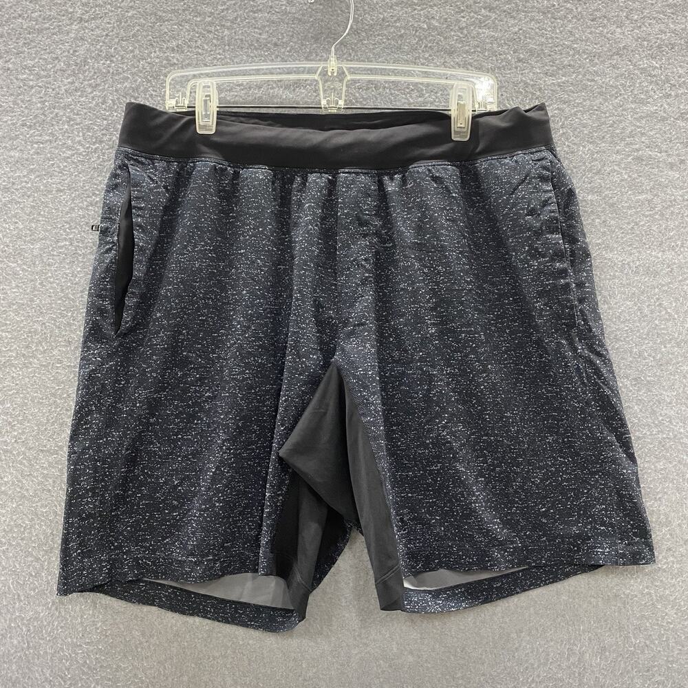 Lululemon T.H.E. Short 11” Linerless Men’s XXL Black Speckled Running Gym